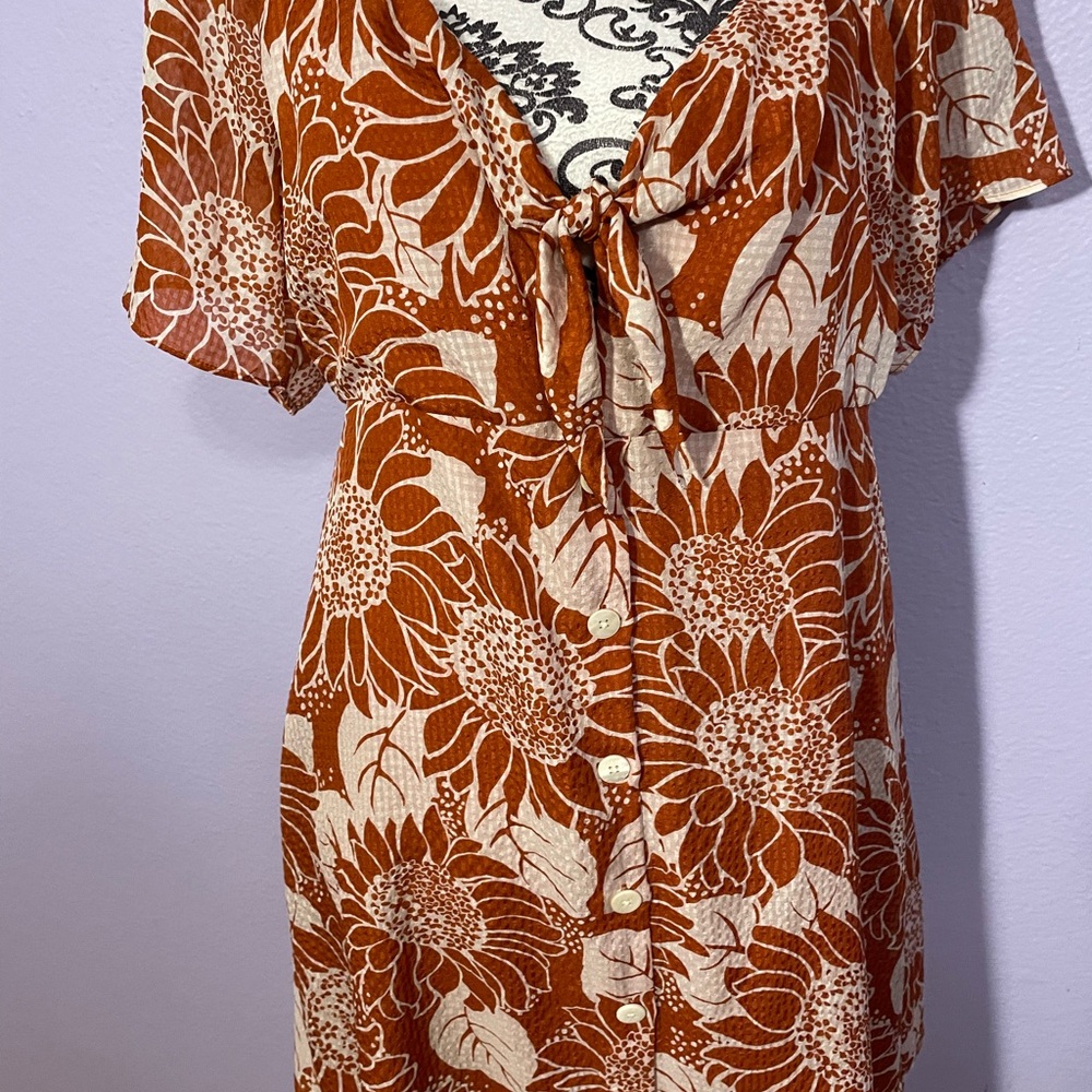 Madewell dress in rust floral